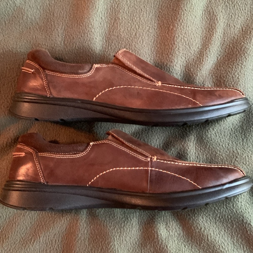 Men’s Jousen brown slip-on casual shoes with box. Size 11 - Picture 3 of 10
